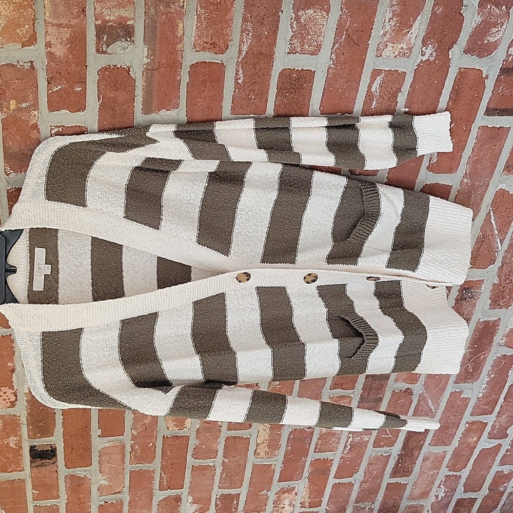 Loft Striped Cardigan